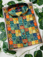remium 3D Print Cotton Panjabi