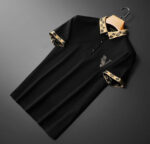 Deluxe Mesh Fabric Knitted Half-Sleeve Polo Shirt