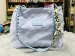 Plaid Top Handle Bag with Elegant Silk Scarf for Women :CB11