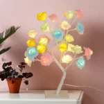 Tabletop Bonsai Tree,LED Rose Flower Tree,Table Rose Tree Lights Girls Gift for Mom Birthday Wedding Christmas Valentine's Day Party Decor (P-1344)