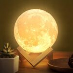 3D Led Moon Night Light lamps for Kids Gifts for Women, USB & Touch Control & Dimmable Moon Lamp with Stand, Creative Home Decoration (P-3125)
