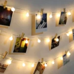 Description: Type: LED string lights Lamp shape: Snow ball / Globe Light color: Warm white Length: Approximately 14 feet Style: Romantic, perfect for creating cozy atmospheres Waterproof for indoor and outdoor use Wire material: Copper wire Lamp material: PVC plastic