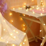 Description: Type: LED string lights Lamp shape: Snow ball / Globe Light color: Warm white Length: Approximately 14 feet Style: Romantic, perfect for creating cozy atmospheres Waterproof for indoor and outdoor use Wire material: Copper wire Lamp material: PVC plastic