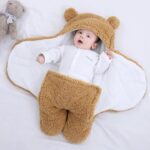 Baby Sleeping Bag Ultra-Soft Fluffy Fleece Newborn Receiving Blanket Infant Boys Girls Clothe Sleeping Nursery Wrap Swaddle